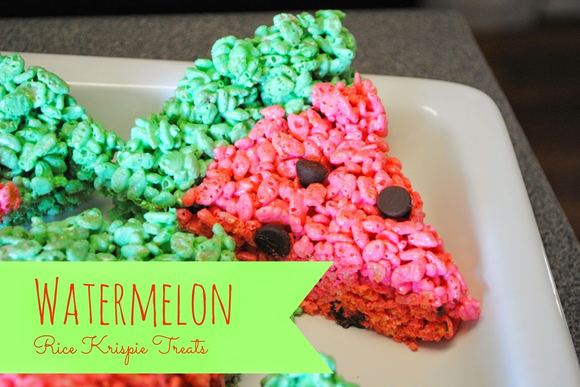 Watermelon RIce Krispie Treats