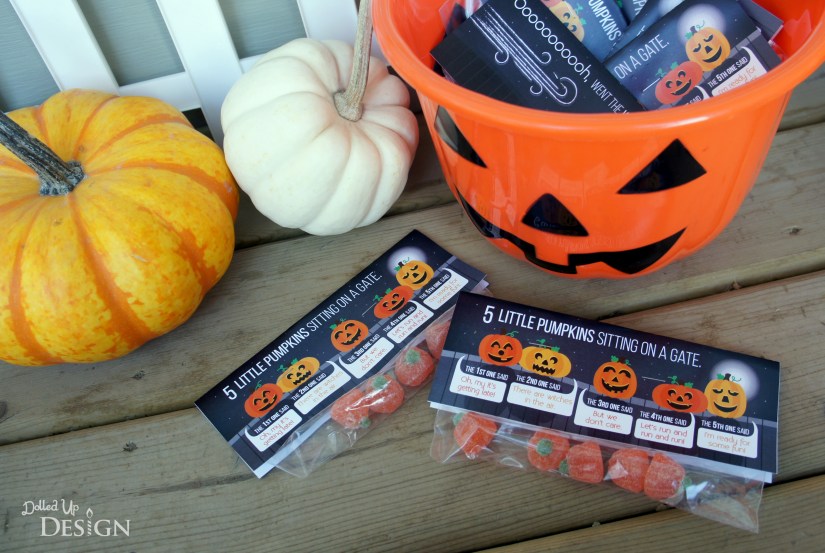 5 Little Pumpkins Printable Treat Topper