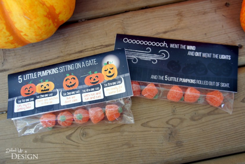 5 Little Pumpkins Printable Treat Toppers