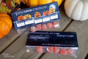 5 Little Pumpkins Printable Treat Topper