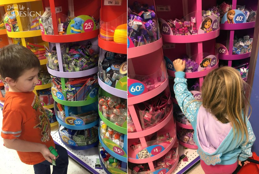 Operation Christmas Child shopping at Party Cty