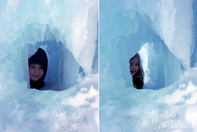 Peekaboo at Ice Castle's Edmonton, Alberta