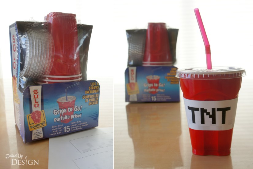 Minecraft TNT Party Cups using Solo Grips to Go!