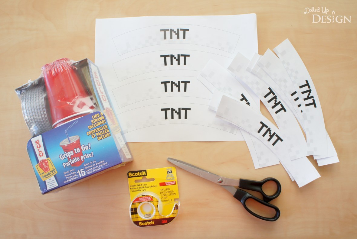 Minecraft TNT Party Cups