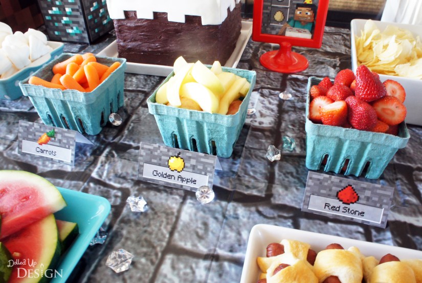 Diamond Steve Minecraft Party Food