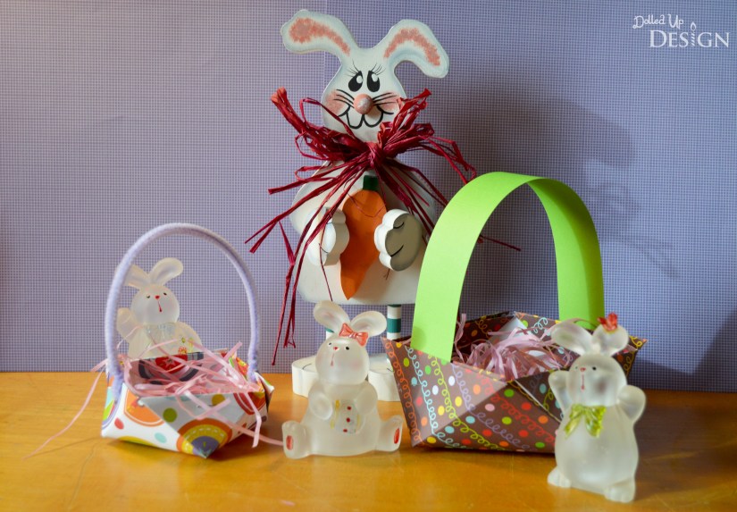 3D Paper Easter Basket from scrapbook paper