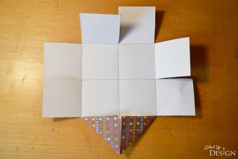 3D Paper Easter Basket from scrapbook paper