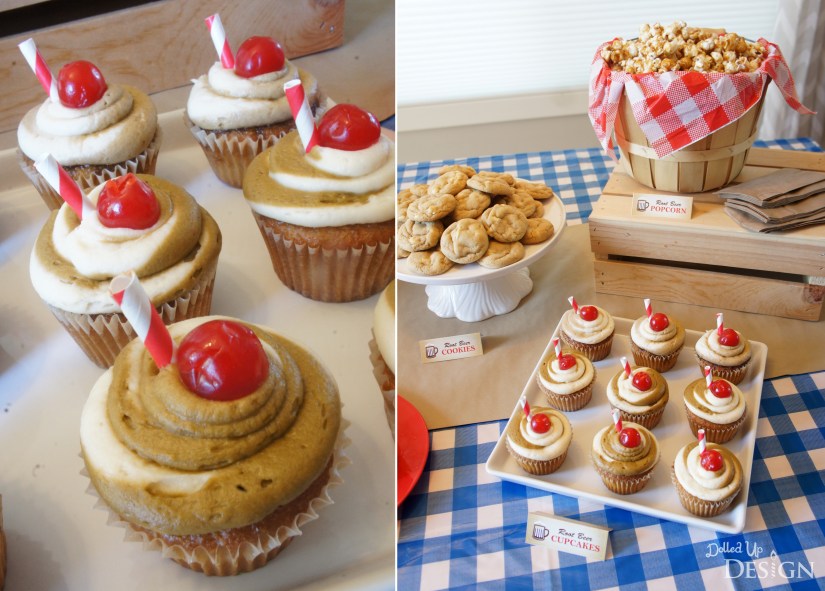 Dad's Root Beer Party_Root Beer Float Cupcakes