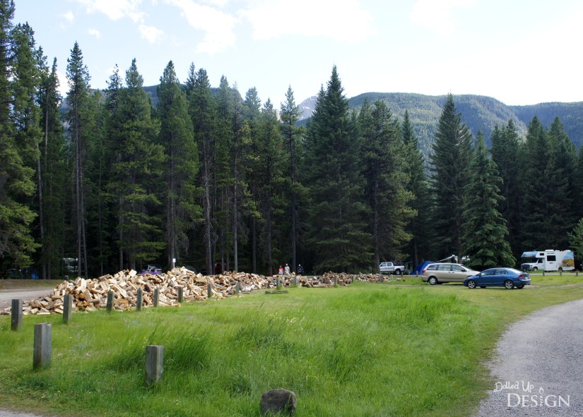 Johnston Canyon Campground Review_Wood Pile