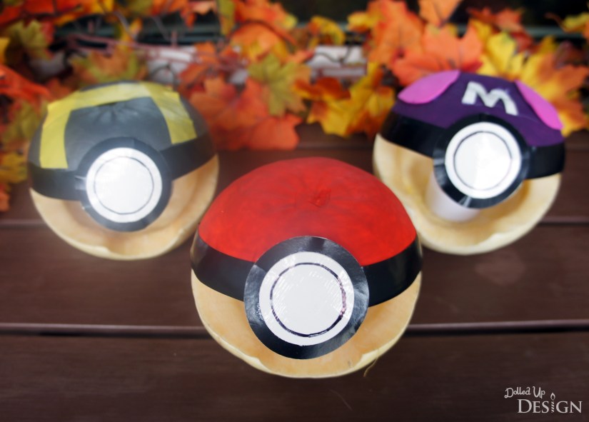 Pokemon Halloween Pumpkins_Pokeball Ultraball Masterball