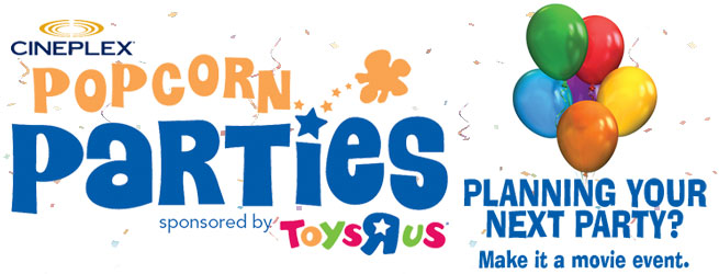 Cineplex Popcorn Parties