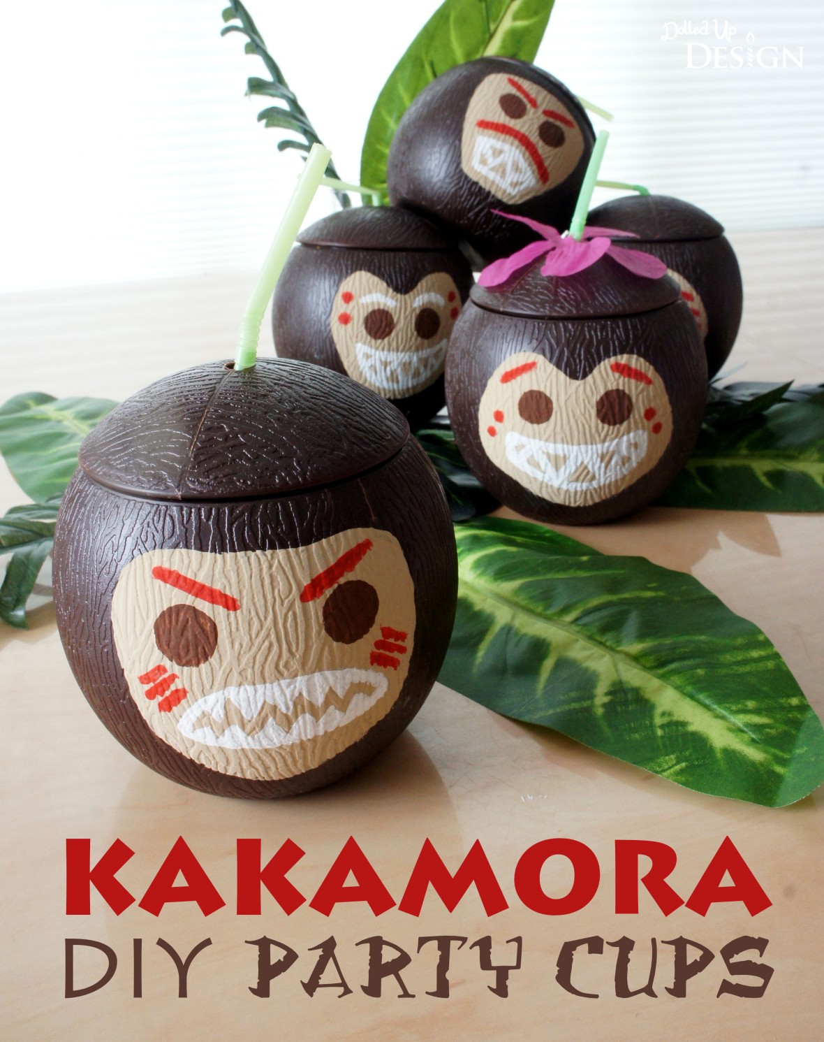 Moana Party_Kakamora DIY Party Cups