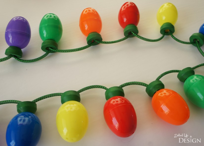 DIY Christmas Lights Advent Countdown with Plastic Easter Eggs