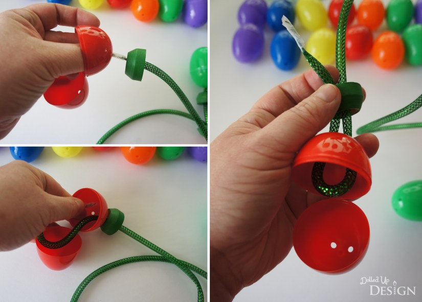 DIY Christmas Lights Advent Countdown with Plastic Easter Eggs