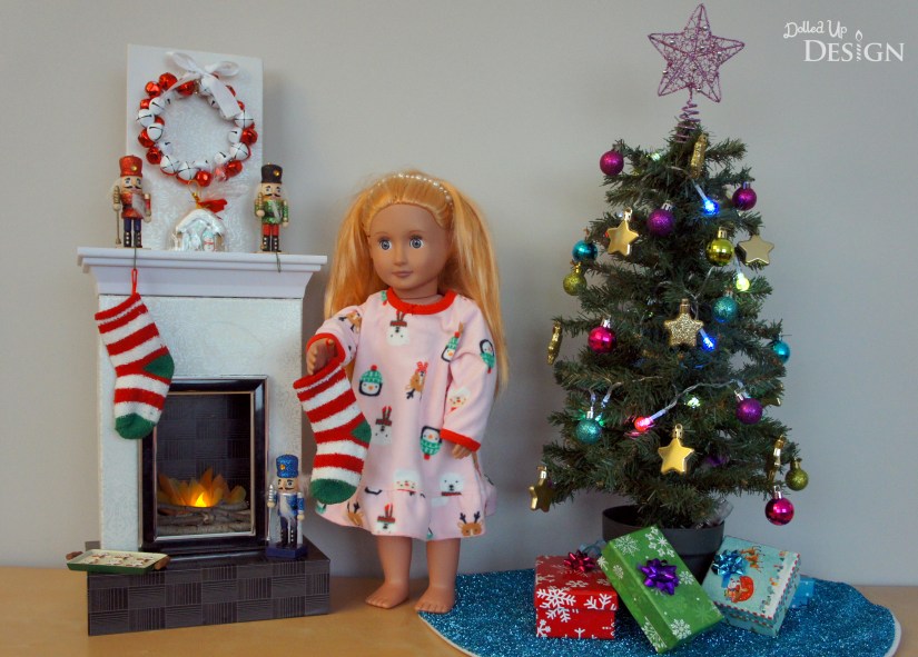 DIY 18" Doll Christmas Holiday Scene