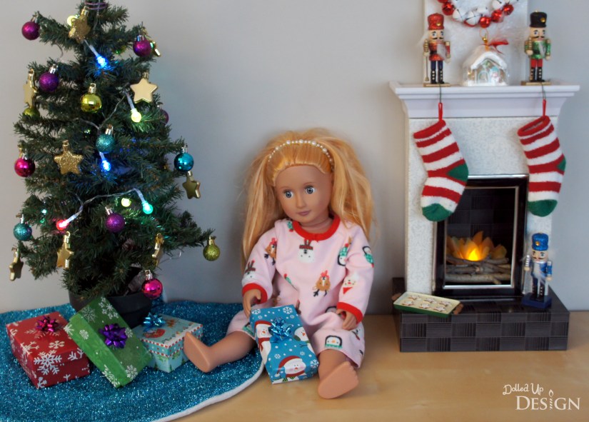 DIY 18" Doll Christmas Holiday Scene