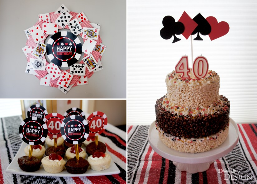 Poker Party_Rice Krispie Birthday Cake